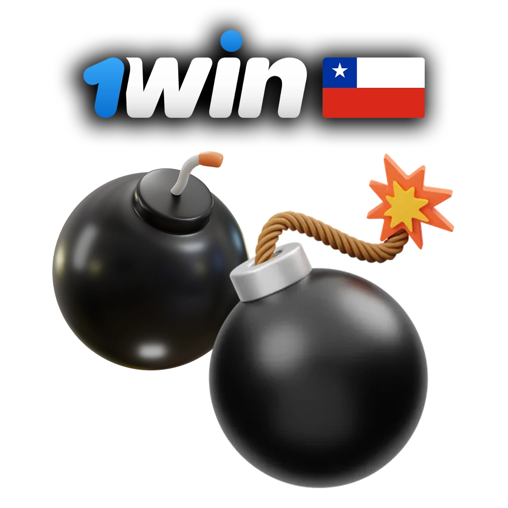 Juega online en 1win Mines con dinero real en Chile.