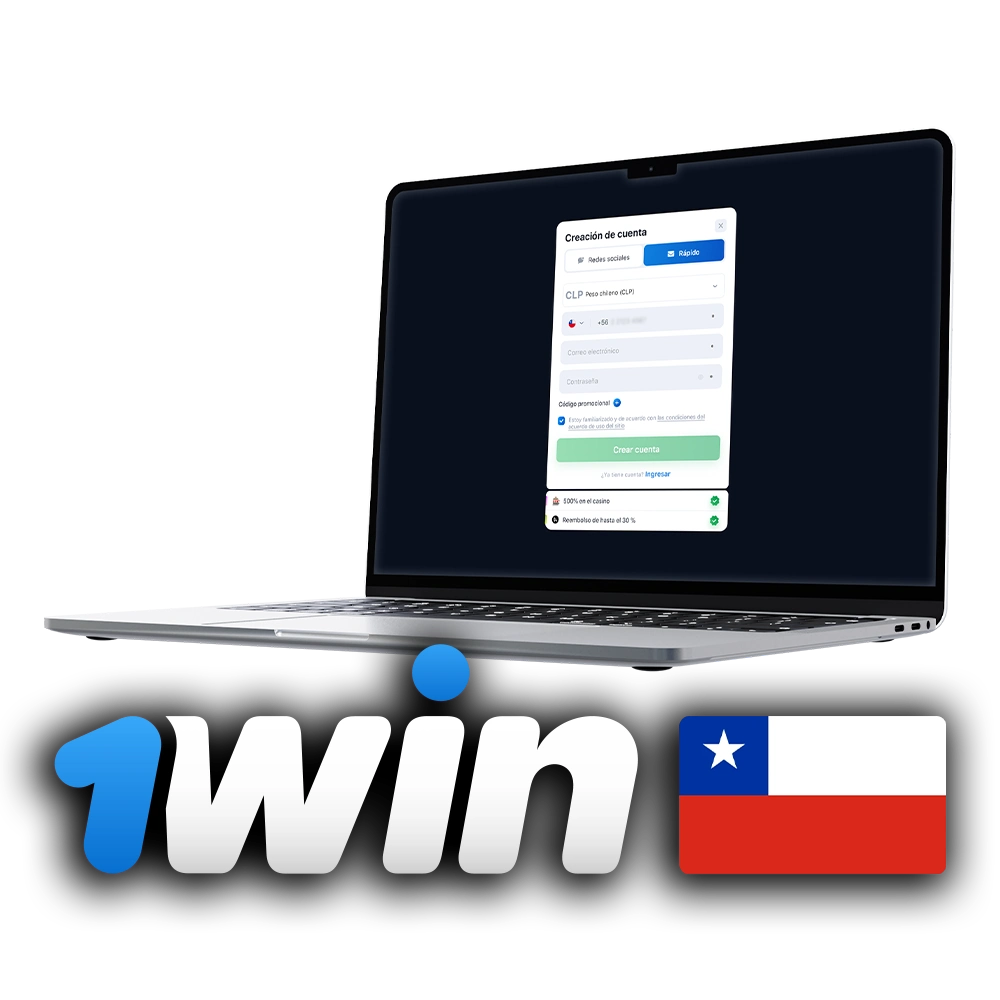 Entérate cómo completar el proceso de 1win registro en el sitio web o app en Chile.