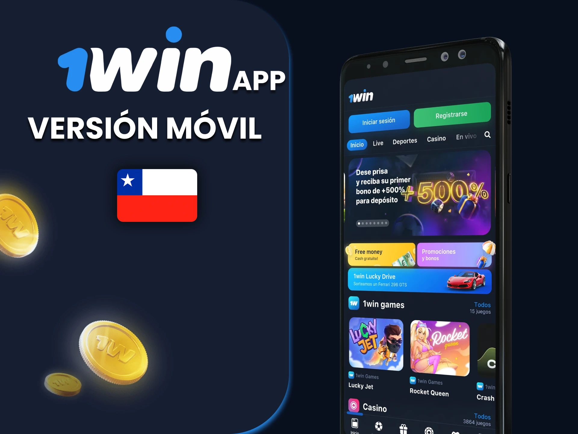 Si no deseas descargar la app 1win, puedes utilizar la versión móvil del sitio web, adaptada a cualquier tamaño de pantalla.