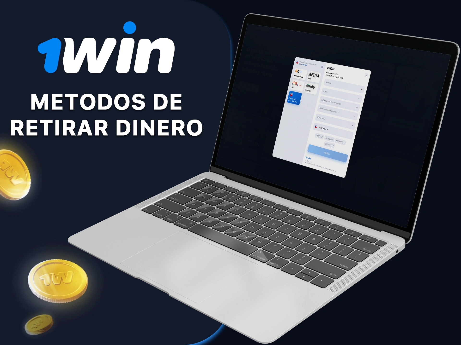 Elija su propio método para retirar dinero de 1win.
