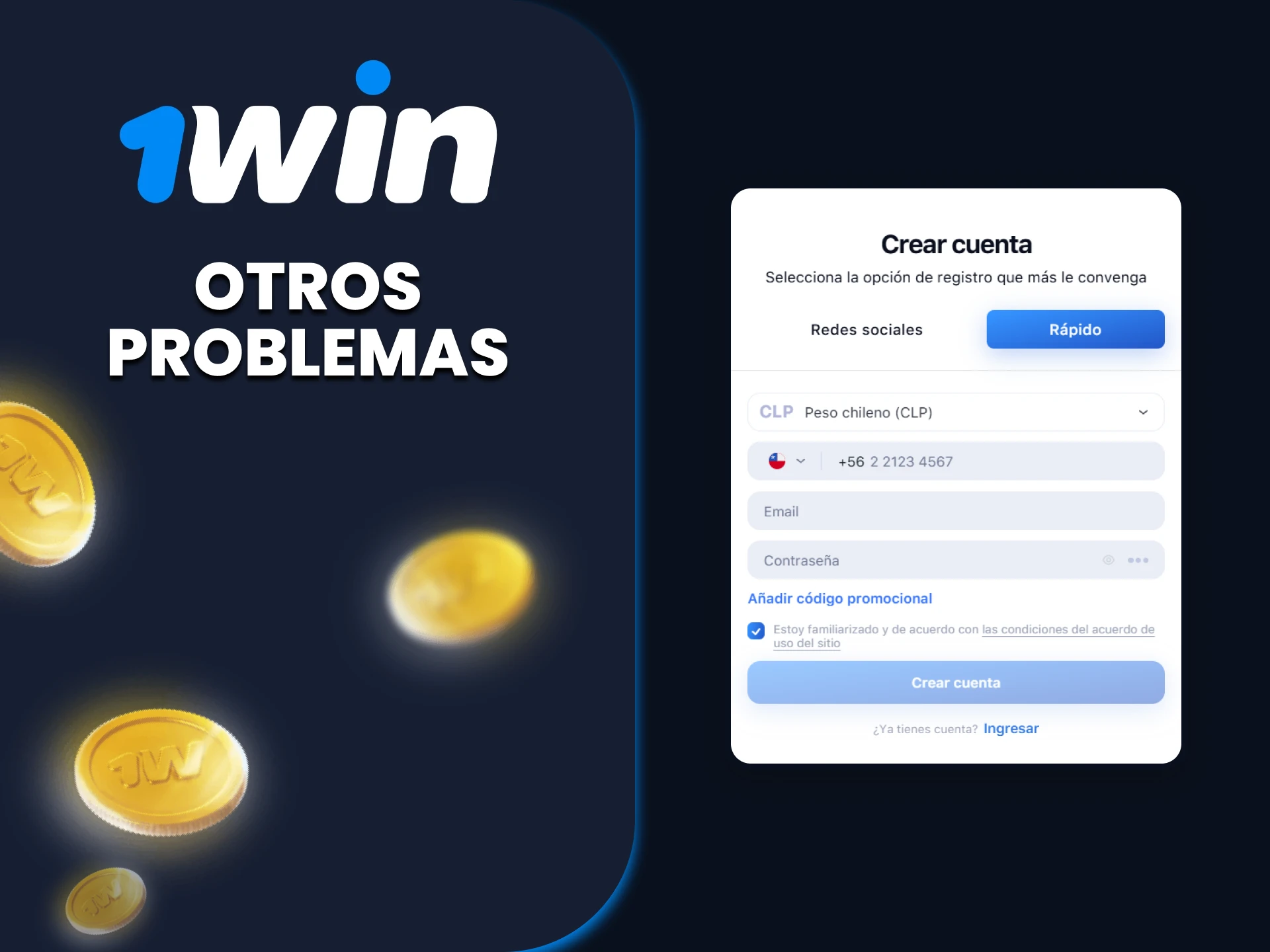 Qué otros problemas pueden surgir al registrar 1win nueva cuenta.