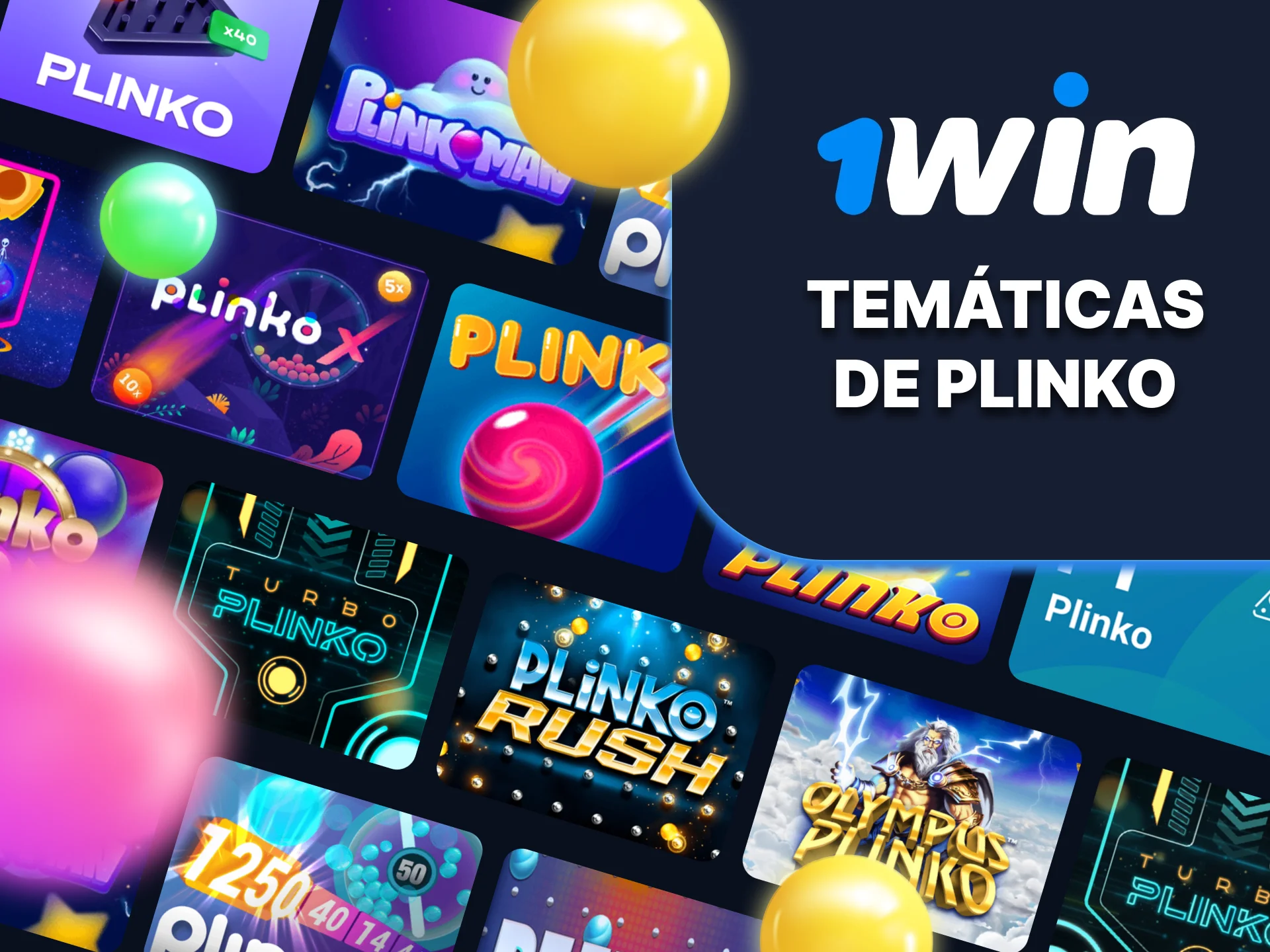 Explore la variedad de juegos Plinko en 1win.